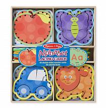 Набор из серии Первые навыки - Алфавитные карточки со шнуровкой (Melissa & Doug, 9490_md) Набор из серии Первые навыки - Алфавитные карточки со шнуровкой (Melissa & Doug, 9490_md)